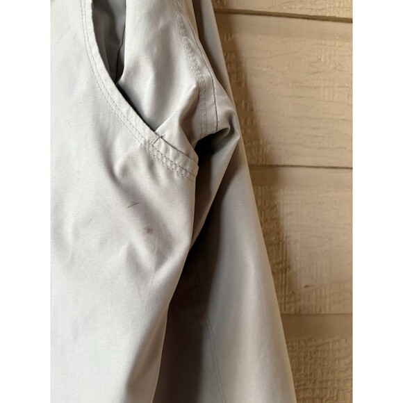 London Fog mens Windbreaker Bomber Jacket size Large Beige Microfiber Full Zip - Picture 5 of 7